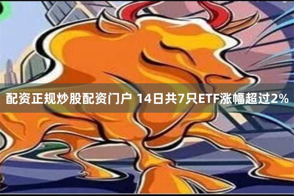 配资正规炒股配资门户 14日共7只ETF涨幅超过2%