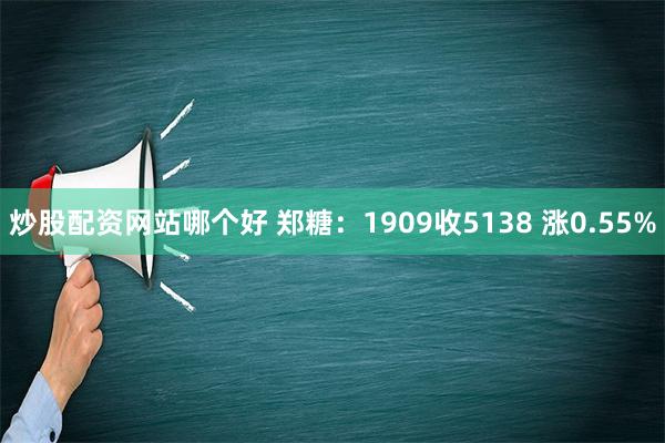 炒股配资网站哪个好 郑糖：1909收5138 涨0.55%