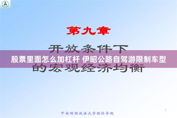 股票里面怎么加杠杆 伊昭公路自驾游限制车型