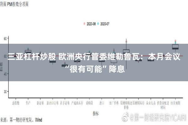 三亚杠杆炒股 欧洲央行管委维勒鲁瓦：本月会议“很有可能”降息