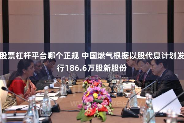 股票杠杆平台哪个正规 中国燃气根据以股代息计划发行186.6万股新股份