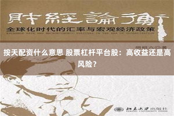 按天配资什么意思 股票杠杆平台股：高收益还是高风险？