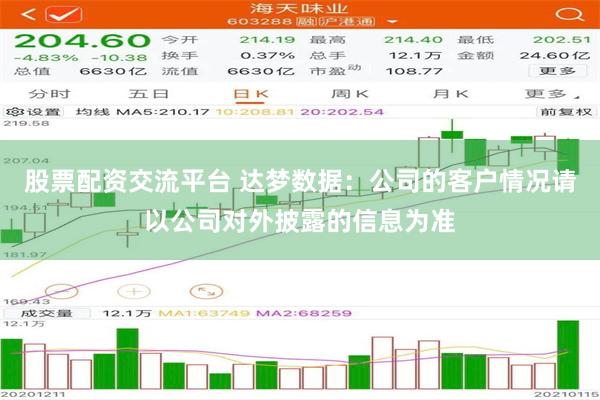 股票配资交流平台 达梦数据：公司的客户情况请以公司对外披露的信息为准