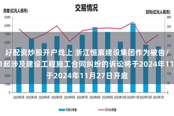 好配资炒股开户线上 浙江恒宸建设集团作为被告/被上诉人的1起涉及建设工程施工合同纠纷的诉讼将于2024年11月27日开庭