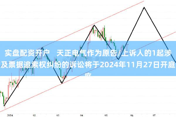 实盘配资开户   天正电气作为原告/上诉人的1起涉及票据追索权纠纷的诉讼将于2024年11月27日开庭