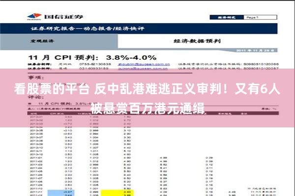 看股票的平台 反中乱港难逃正义审判！又有6人被悬赏百万港元通缉