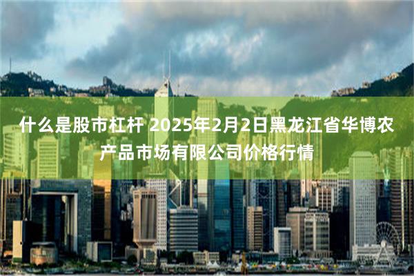 什么是股市杠杆 2025年2月2日黑龙江省华博农产品市场有限公司价格行情